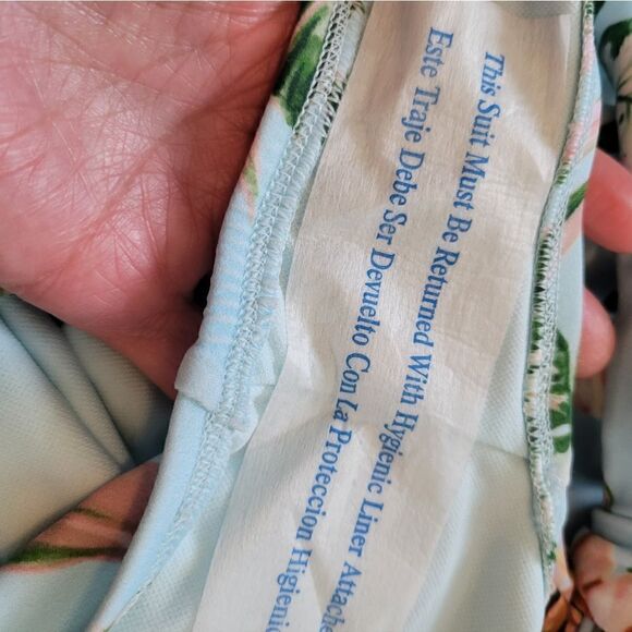 NWT KONA SOL ONE PIECE FLORAL WRAP SWIMSUIT W/PADDED CUPS SZ.S - Picture 5 of 7